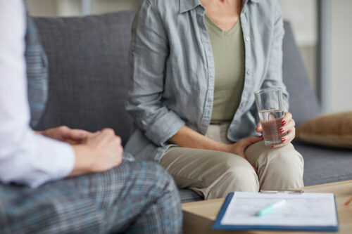 Cropped Image of Woman in Therapy Session